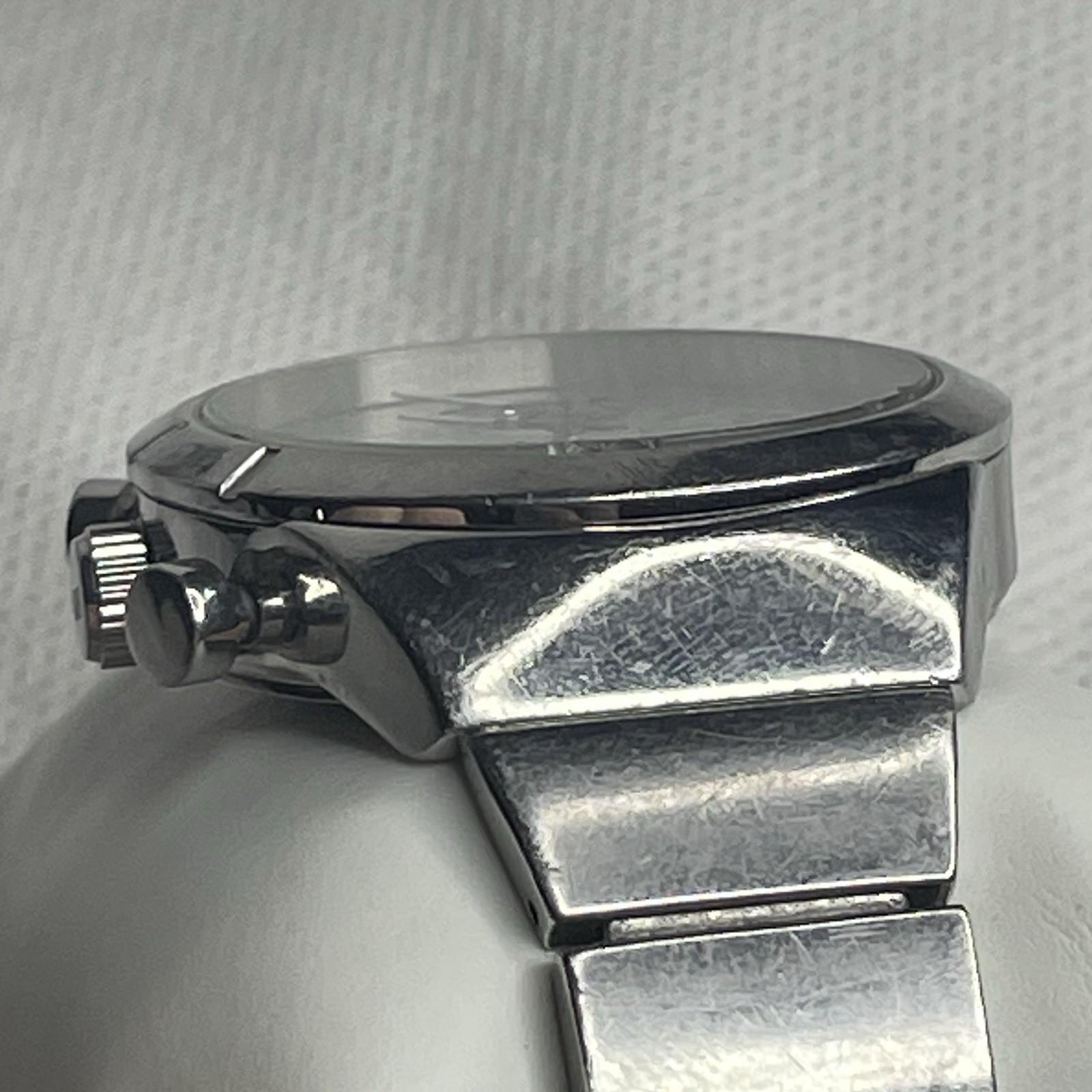 Vestal Madera V•9 Chronograph Date Watch Small 6” Wrist Chrome on Steel New Batt