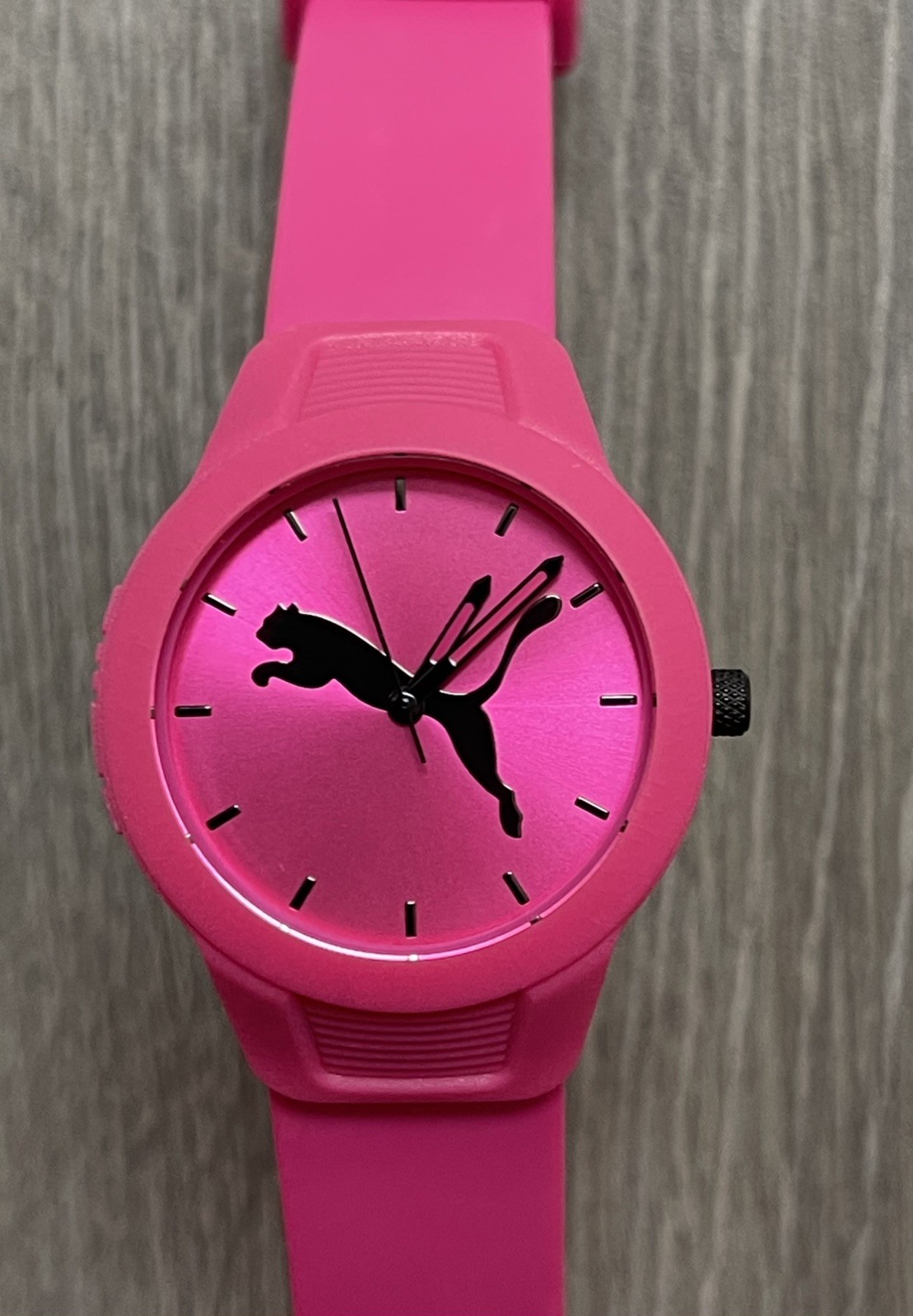 Women’s Puma Watch Reset Pink Polycarbonate New Battery with a free rugged case