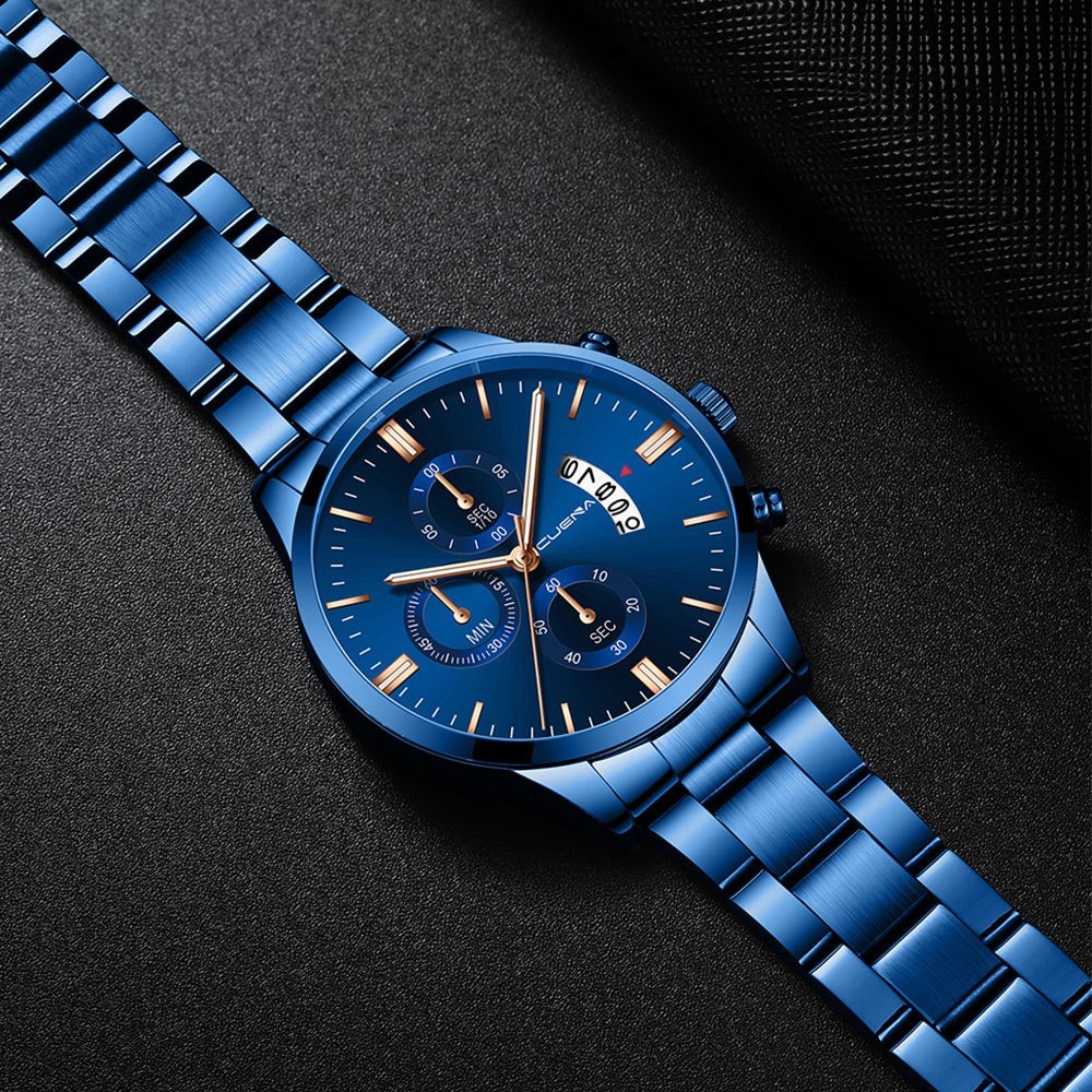Men’s Fashion Stainless Steel Watch Quartz Luminous Classic Watches 1PCS