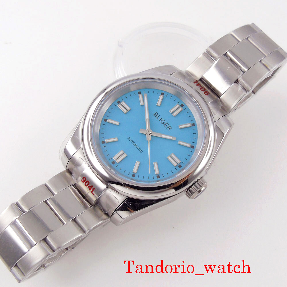 Bliger Polished 36mm/39mm Sapphire Glass NH35 PT5000 Automatic Men Watch Oyster