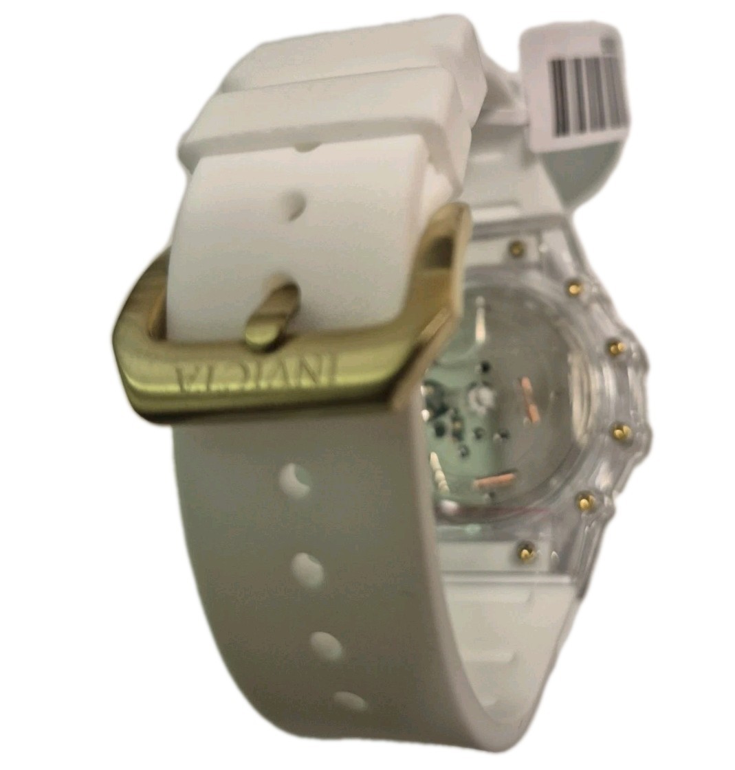 Invicta Racing Vaulthan Men’s 44mm White Gold Clear Dial 69689 NEW w Warranty