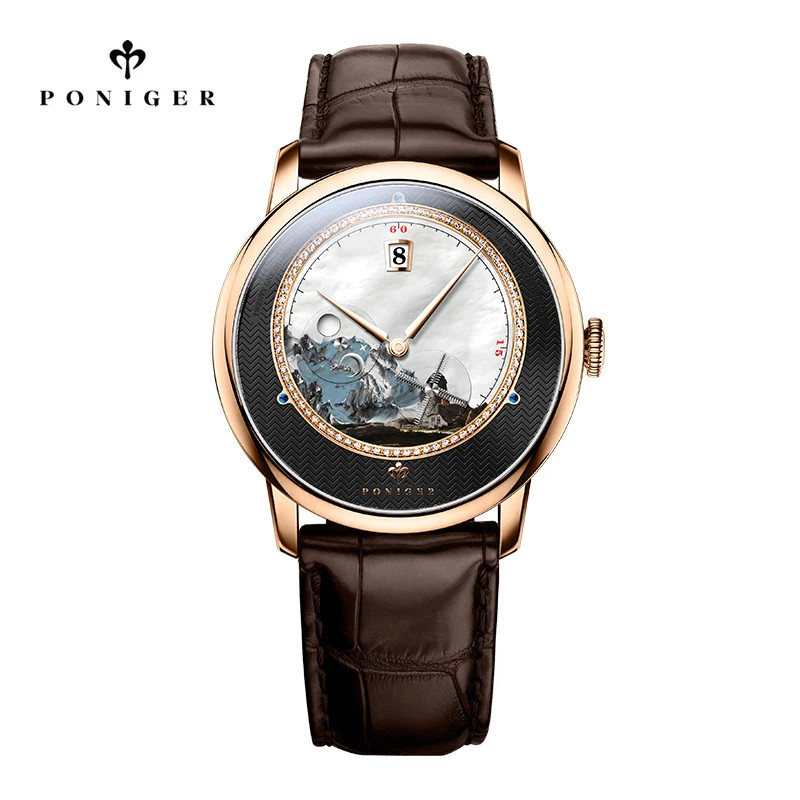 PONIGER Men’s Luxury Watch Automatic Mechanical Watch Waterproof Original Watch