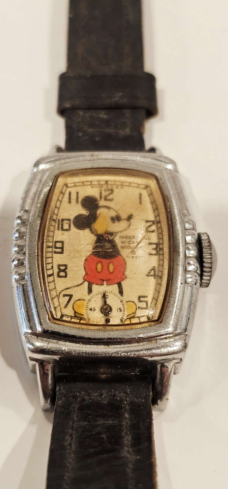 1930’s INGERSOLL MICKEY MOUSE WATCH 1939 NEEDS SERVICE