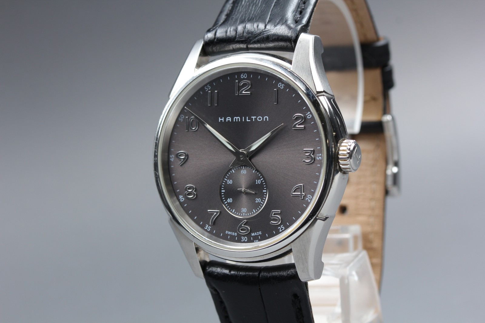 [Near MINT] Hamilton Jazzmaster H384110 Gray Dial 39mm Quartz Men’s Watch