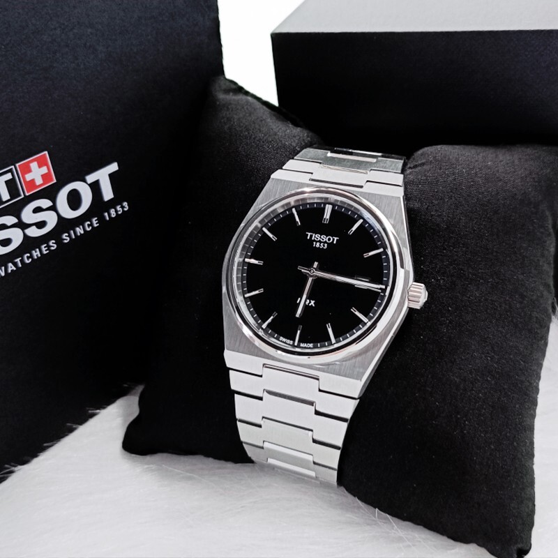 Men Tissot Classic PRX/316L Black Stainless Steel 40mm Watch T137.410.11.051.00