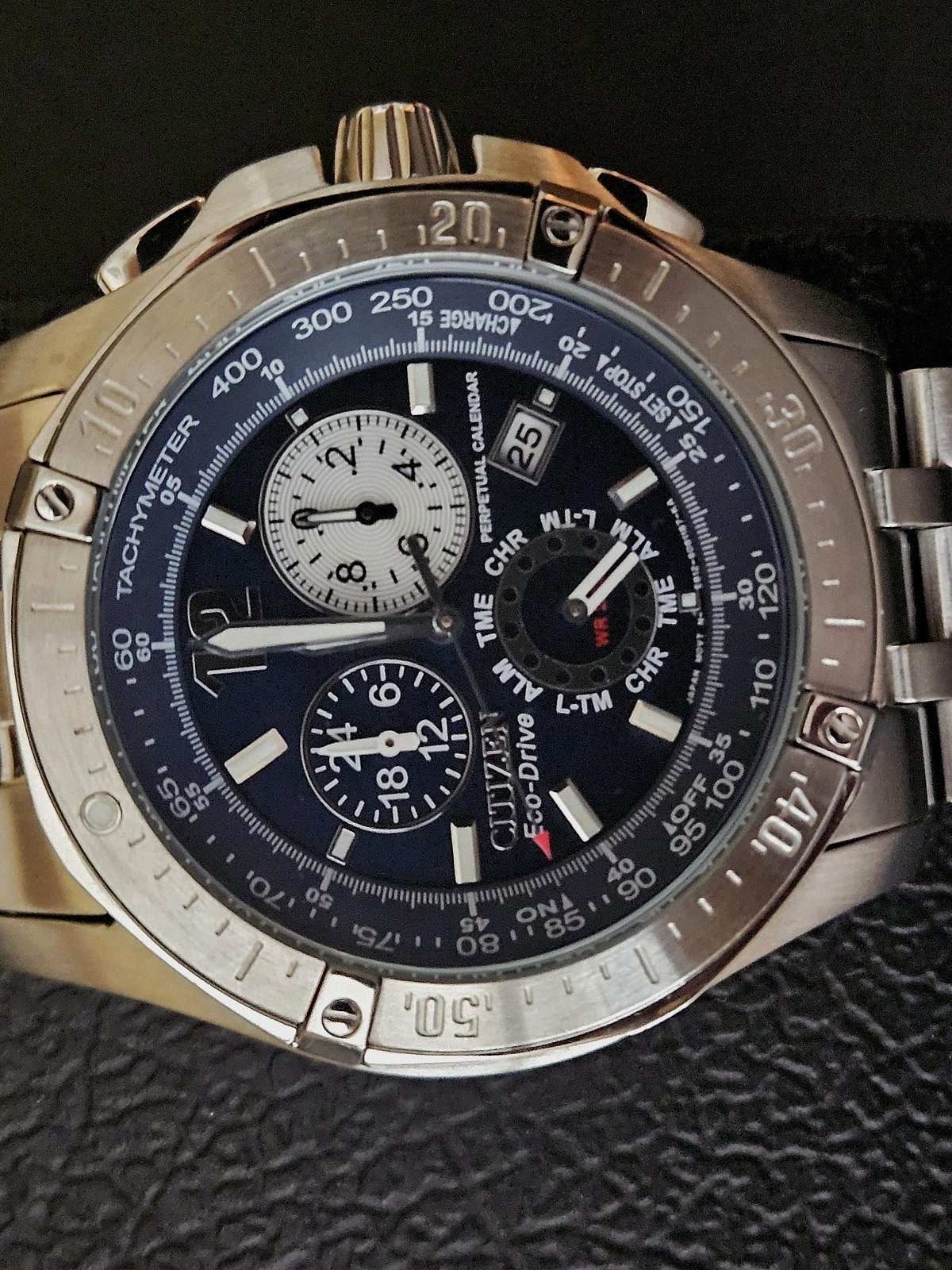 New Citizen BL5370-51L Chronograph EcoDrive Perpetual Calendar Tachymeter Watch