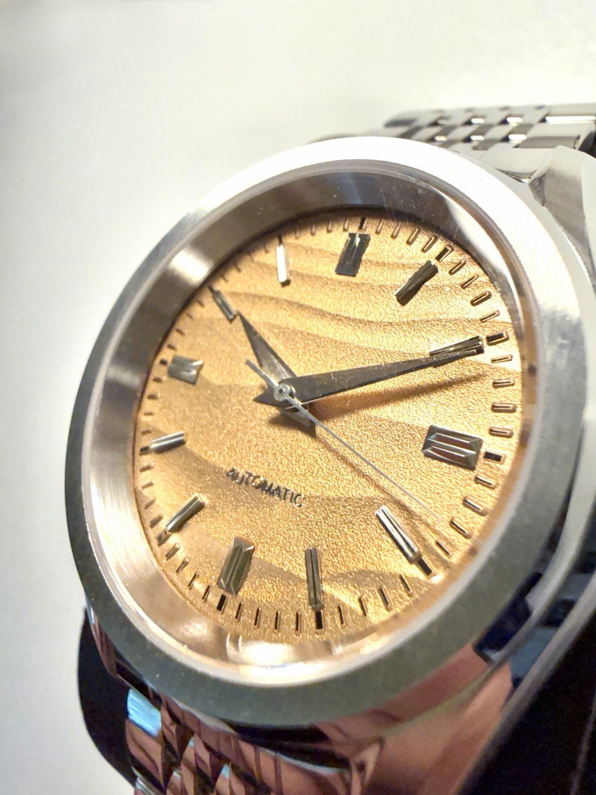 Automatic Mens Sand Dial Stainless Steel Seiko Nh35