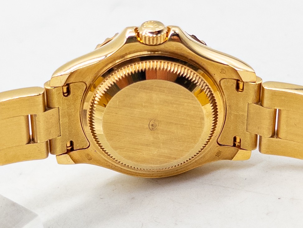 RARE $30,000 ROLEX YACHTMASTER 18k Yellow Gold Ladies 29mm Watch 100g MINTY
