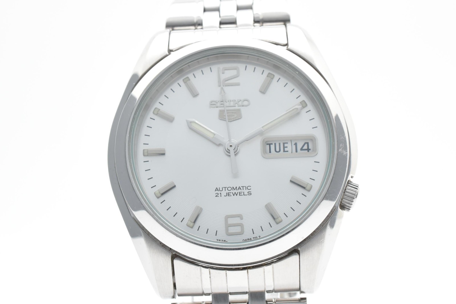 [Exc+5] SEIKO 5 7S26-01V0 Automatic Silver Dial 12/6 Numeral Men’s Watch 18cm