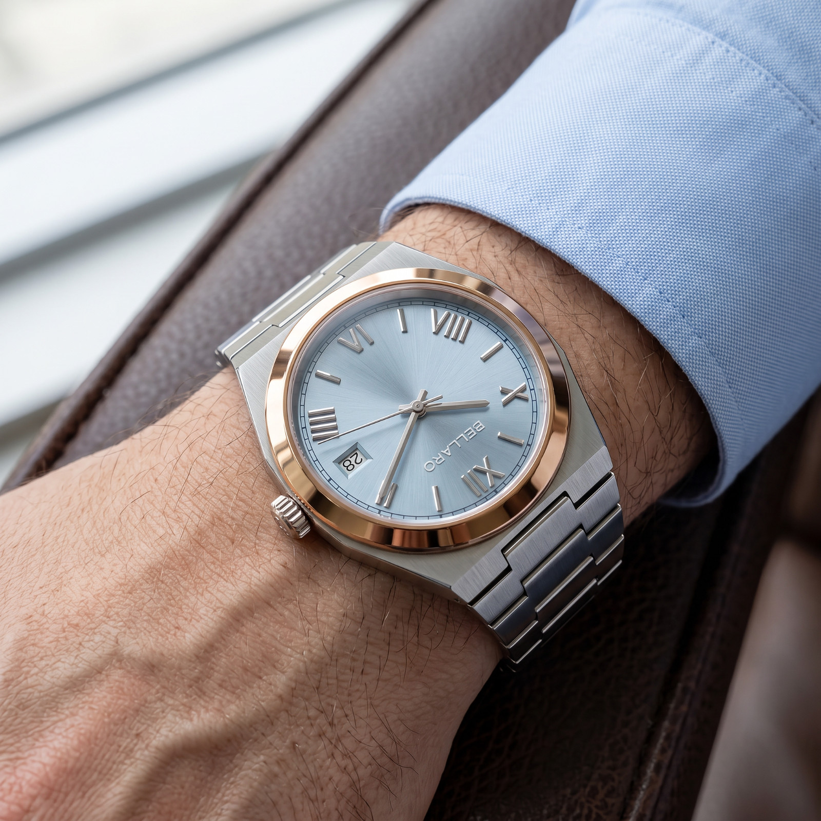 BELLARO Tolaris Watch – Japanese Automatic NH35 – Sapphire Crystal Blue Dial