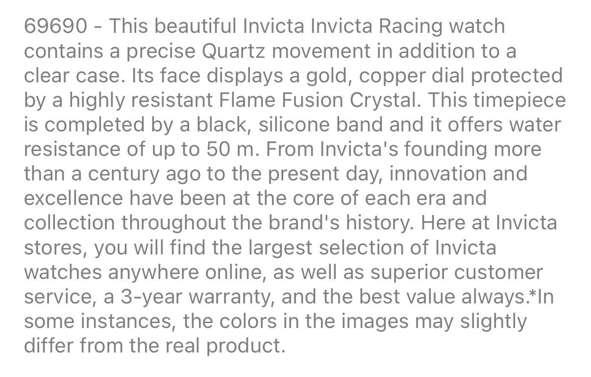 Invicta Racing Vaulthan Men’s Watch – 44mm, Black (69681)