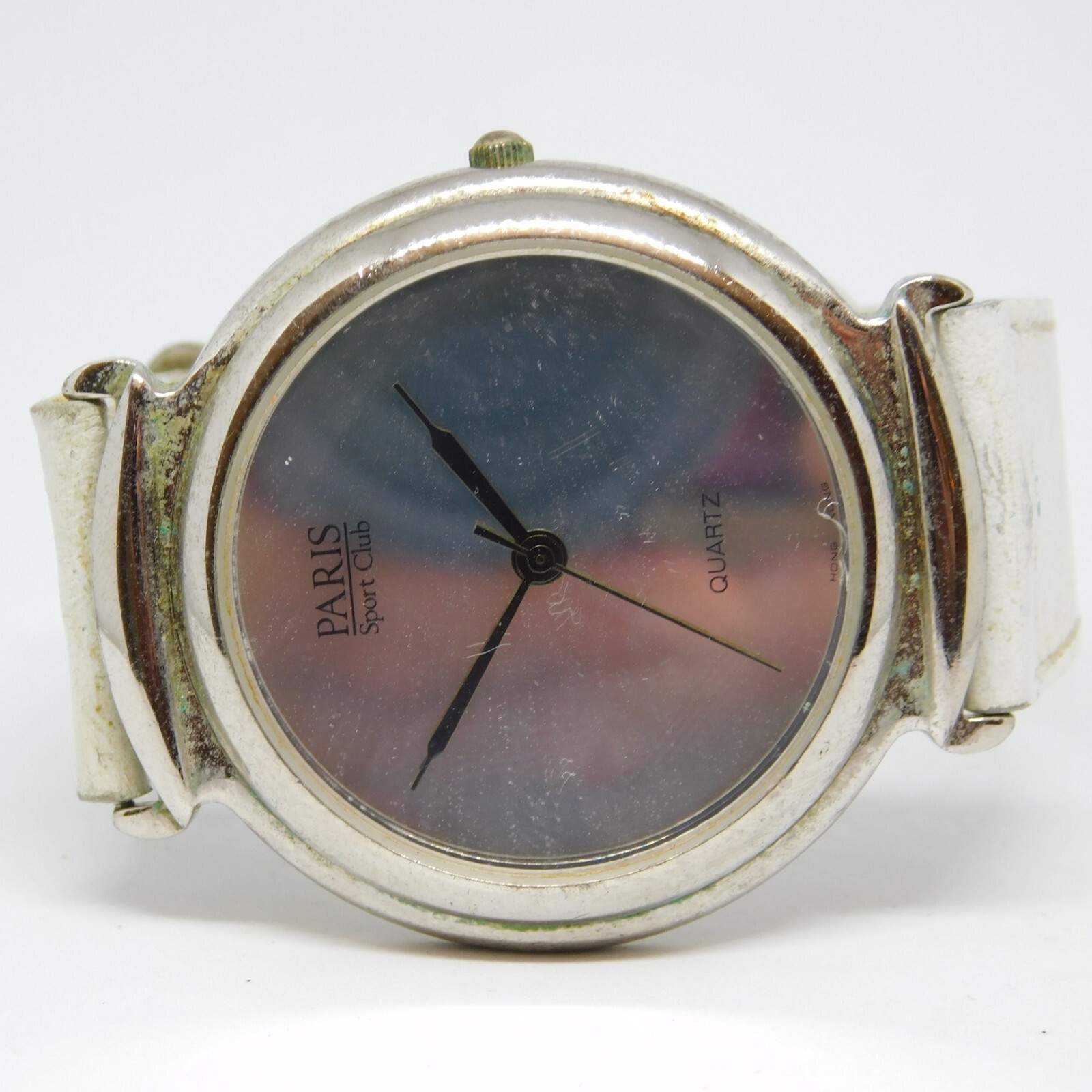 Paris Sport Club Genuine Leather Quartz Analog Women’s Watch New Battery