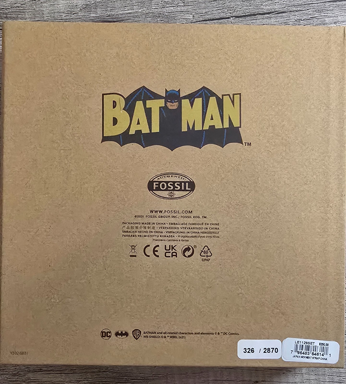 Fossil Watch LE1129SET BATMAN HERITAGE LE Official Brand NEW Batman Fossil watch