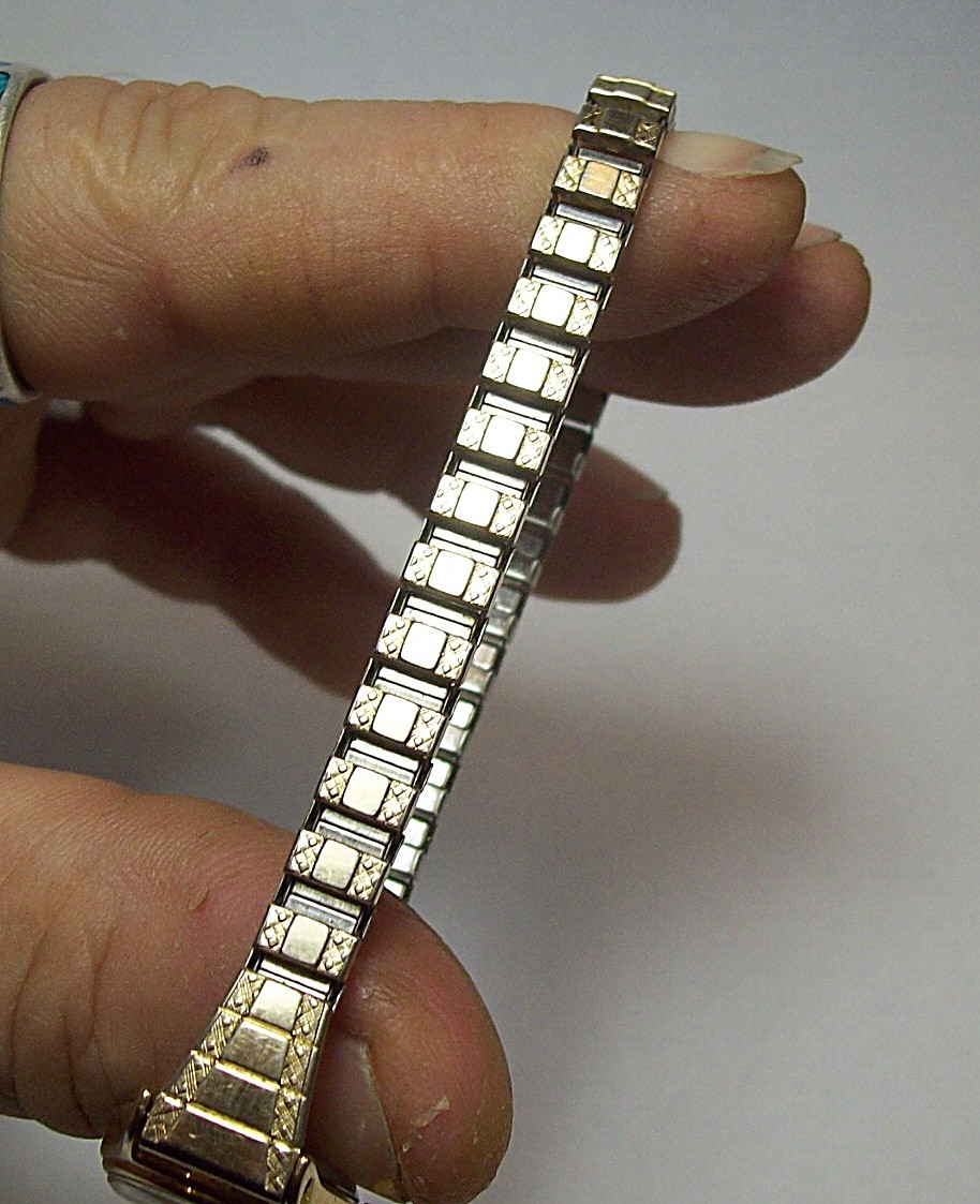 Timex Q Ladies Watch Earlier Minty Luxury ’70’s Quartz Gold-Filled fit 5.9″-6.4″
