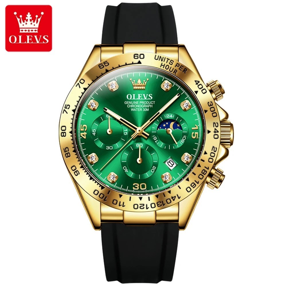 Waterproof Watch OLEVS Men’s Quartz Luxury Luminous Business Date Men Strap