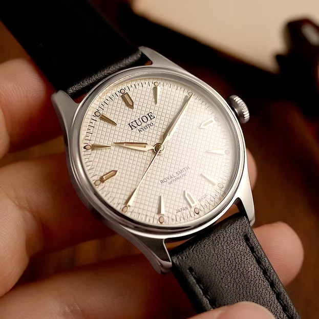 KUOE Kyoto Royal Smith 90-006 Gold Ivory Waffle Dial Miyota 9039 Auto Unused JP