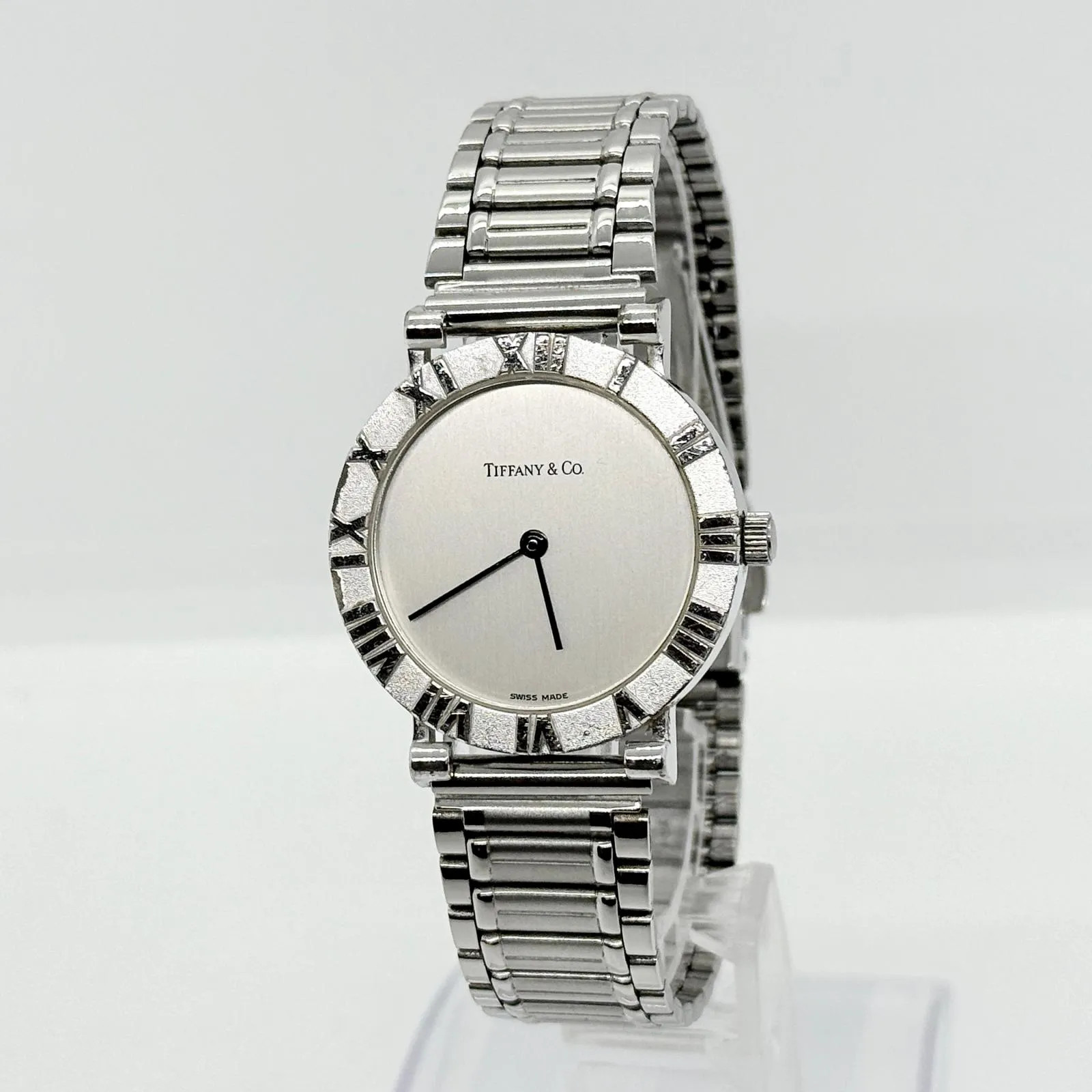 TIFFANY&Co Tiffany Atlas M0640 Silver Quartz Unisex wristwatch classic luxury