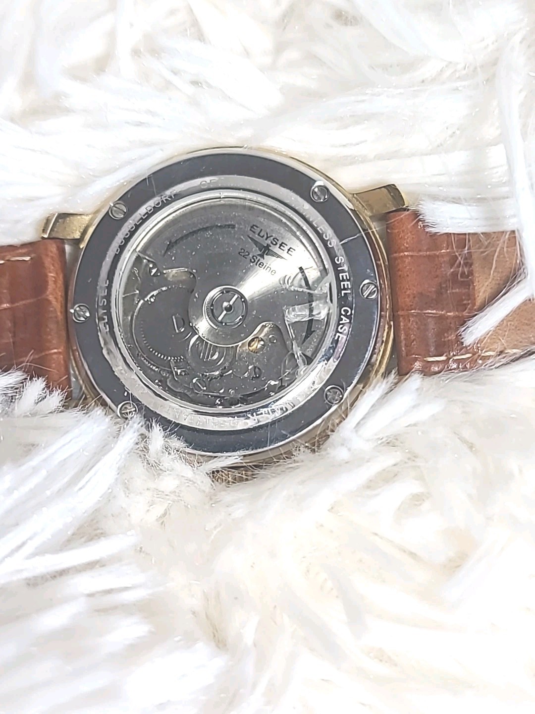 Elysee Düsseldorf Germany 80252G Chronograph Quartz Watch White/Cream Date