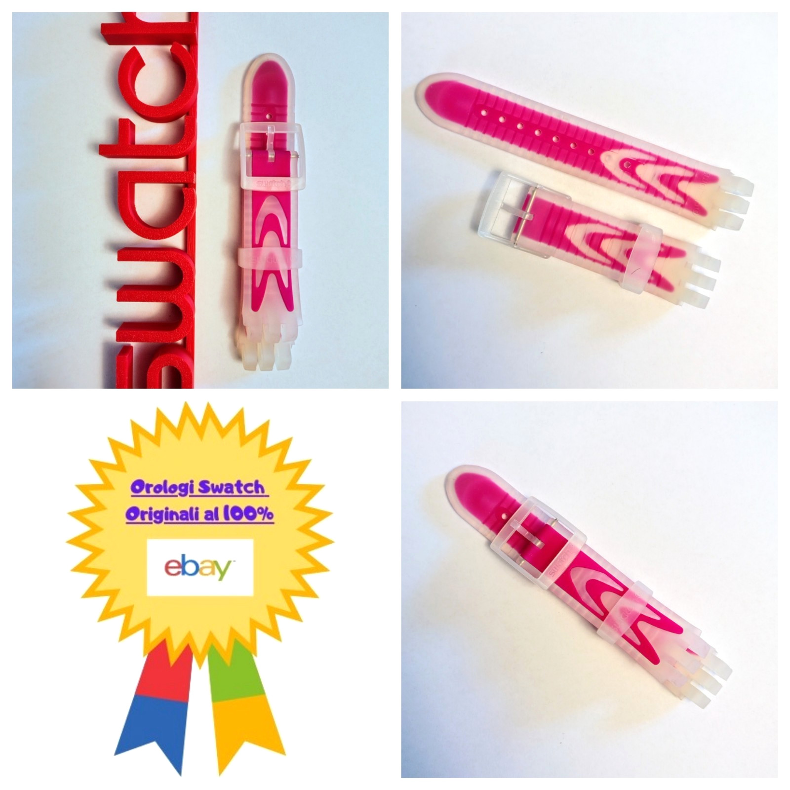 Swatch Watch Strap New Fun Scuba SUGK103 Roses Water Underwater Wristwatch