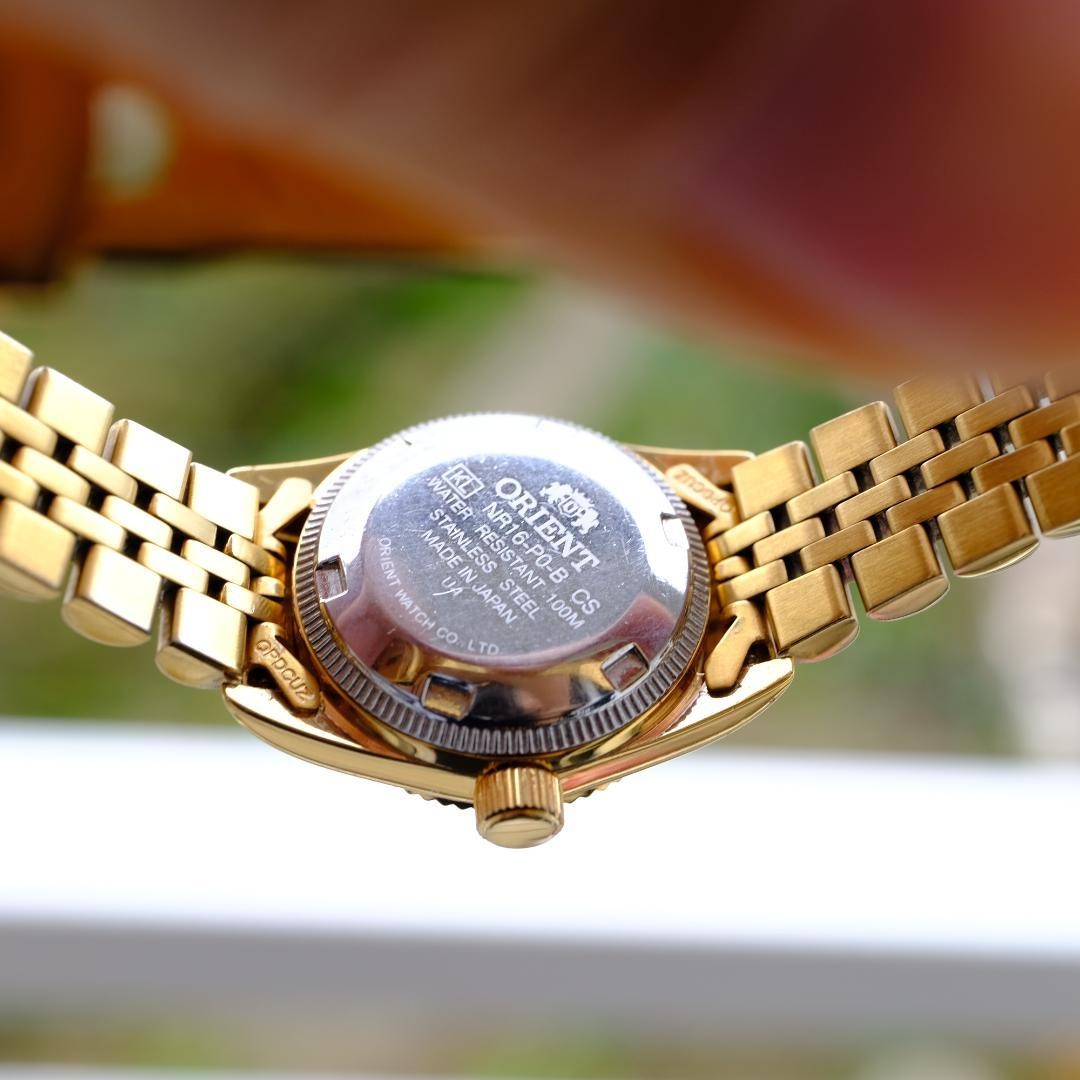 Orient President Automatic Dress Watch Gold Dial Box