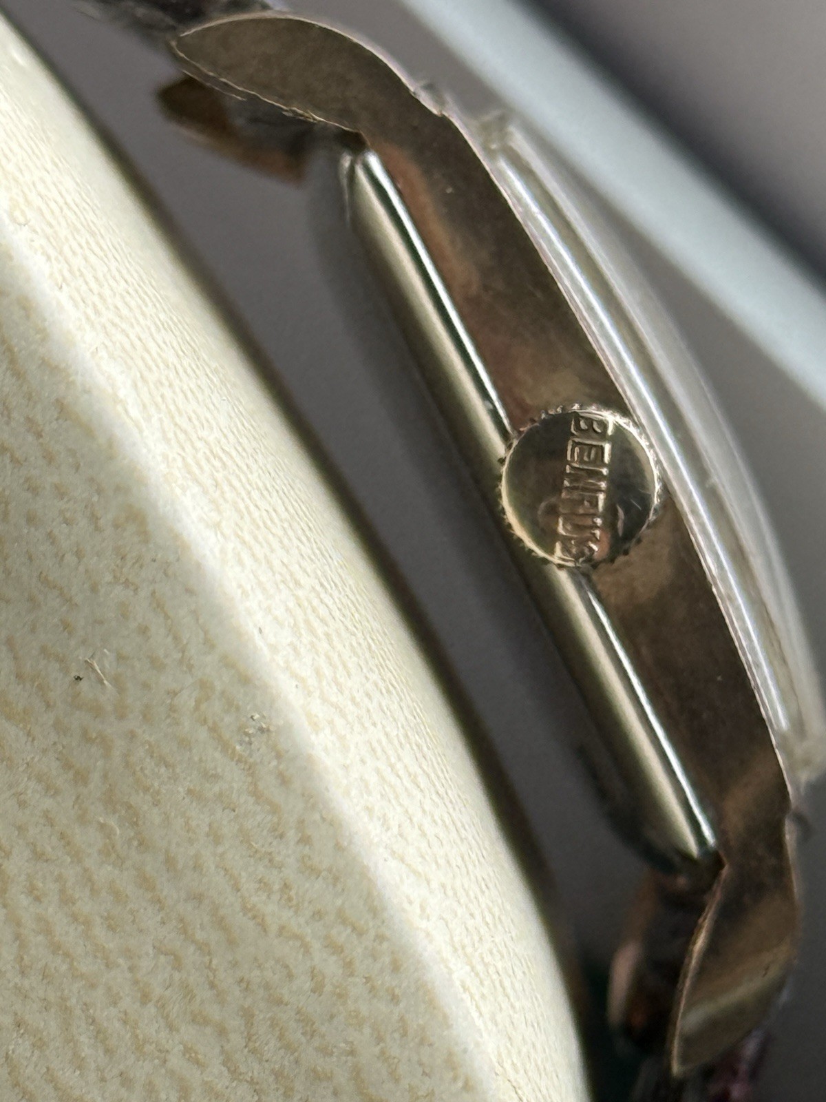 Vintage 1950s Benrus 17 Jewel Square Manual Wind Dress Watch WORKS