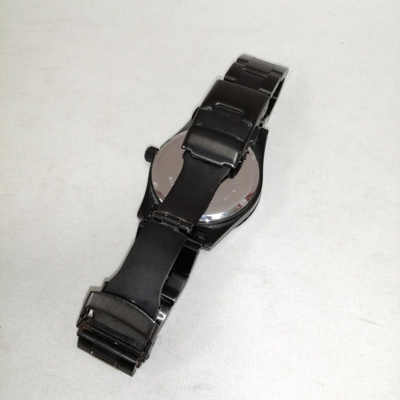 AVIREX Quartz Watch Black 12ax-010m Used