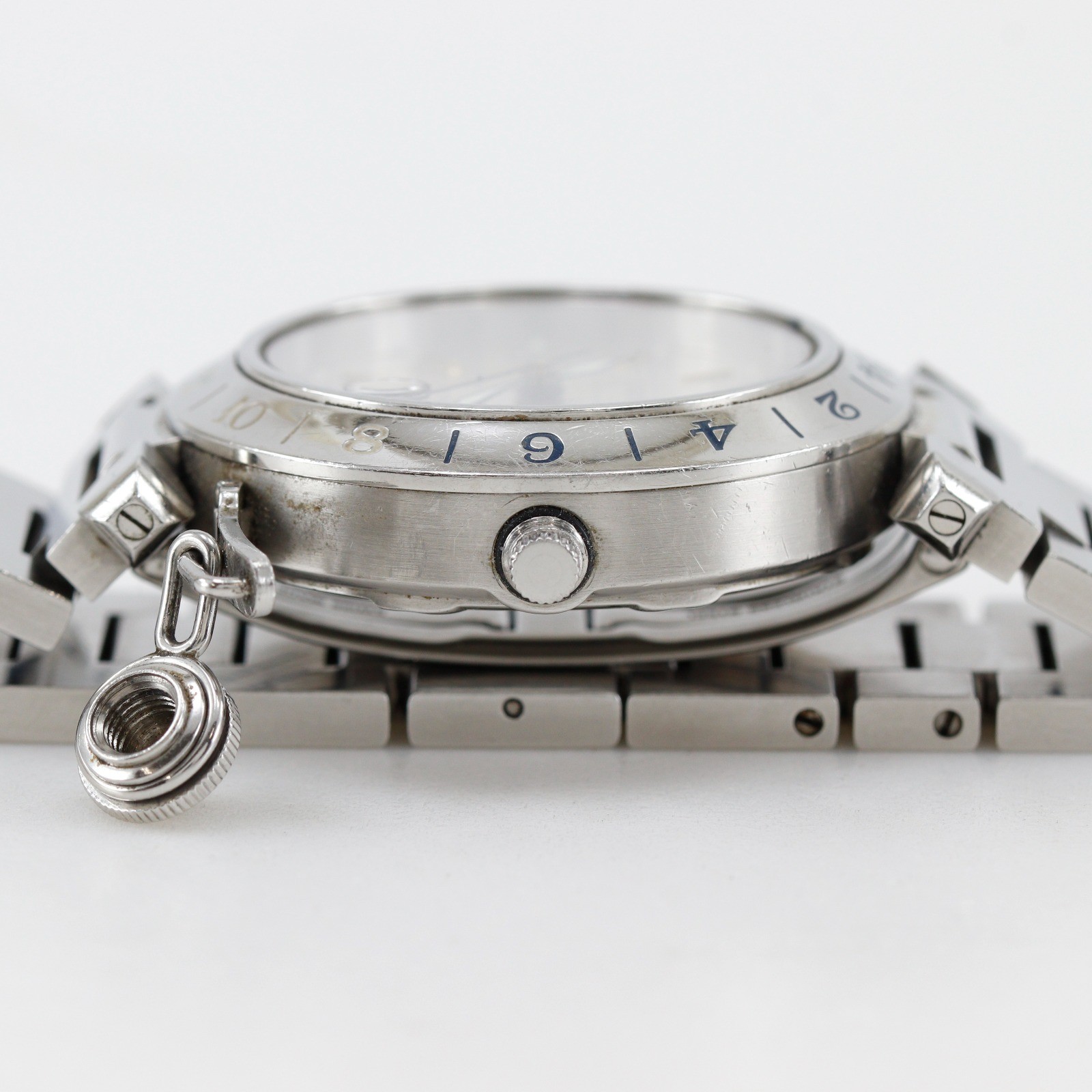 CARTIER Pasha C Meridian GMT Watches W31078M7 SilverDial Stainless Steel M…
