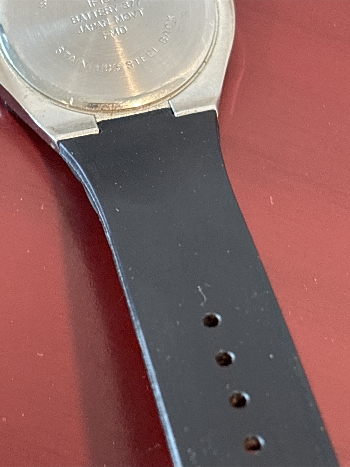 Black Dial Multicolor Dial Rubber Band Watch Untested As Is Condition