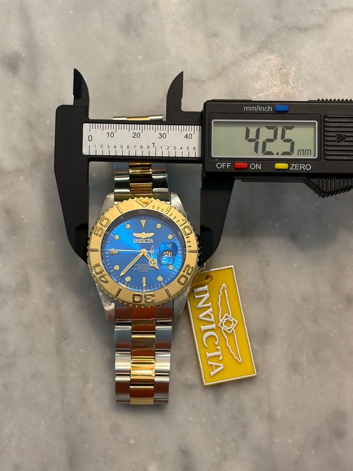 Invicta Pro Diver Men’s Watch – 43mm, Steel, Gold (29942)