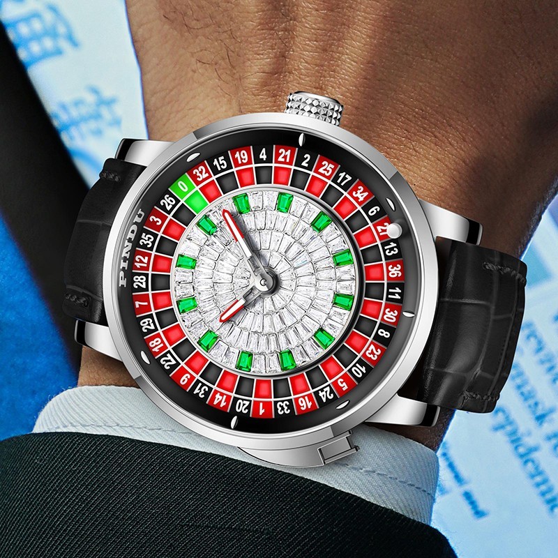 2025 PINDU Men’s automatic mechanical watch roulette button business luxury