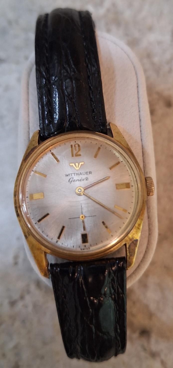 Mid-Century Wittnauer Geneva Automatic 17J Dress Watch-Working