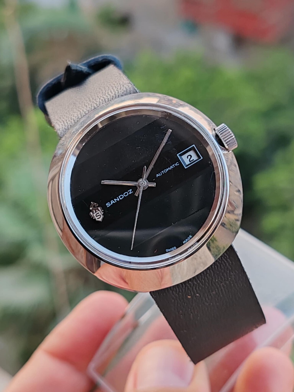 Sandoz Automatic vintage – Rare Black Dial