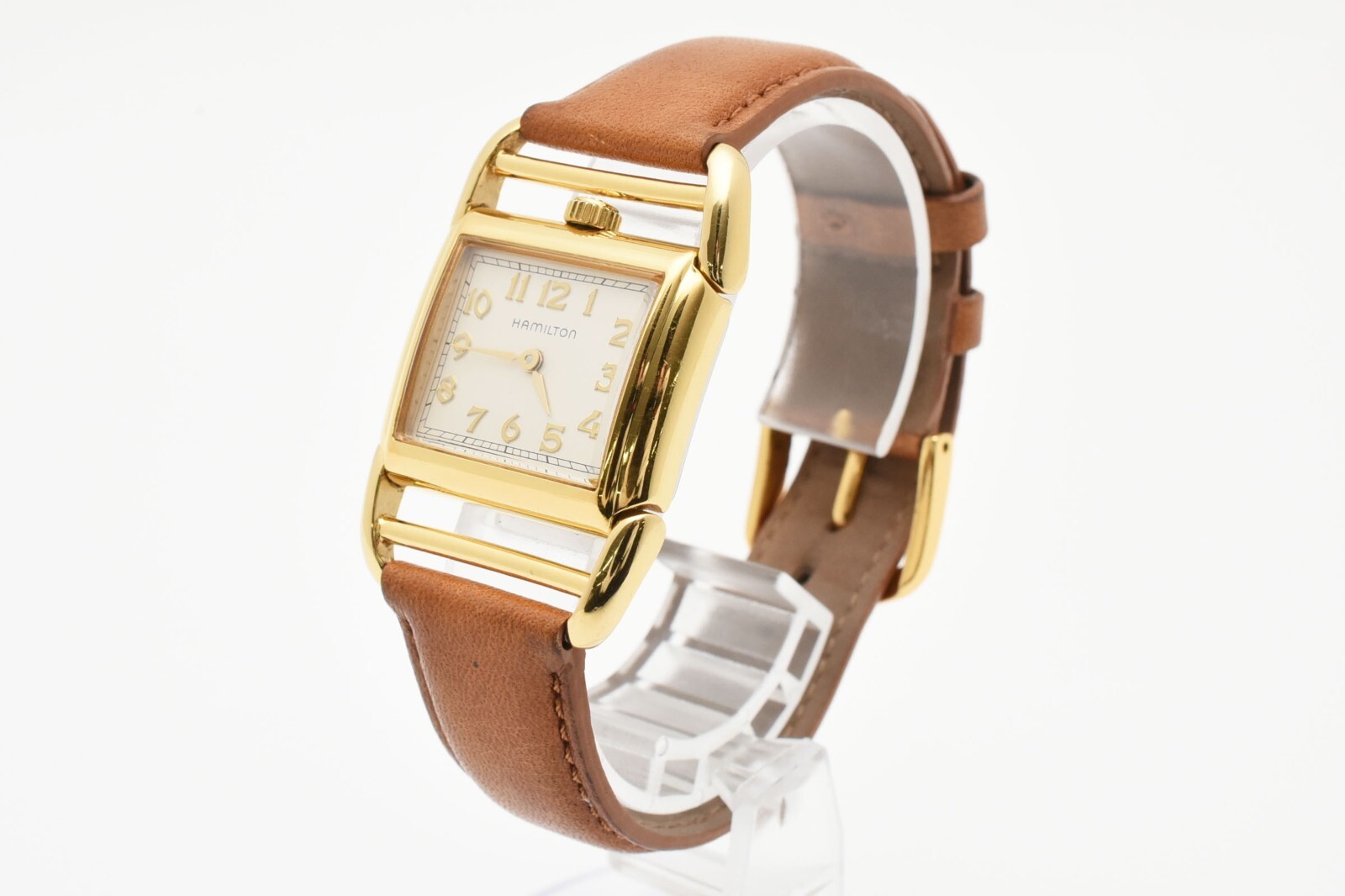 [ NEAR MINT ] HAMILTON 6176 27mm Contour Gold Dial Women’s Quartz Vintage Watch