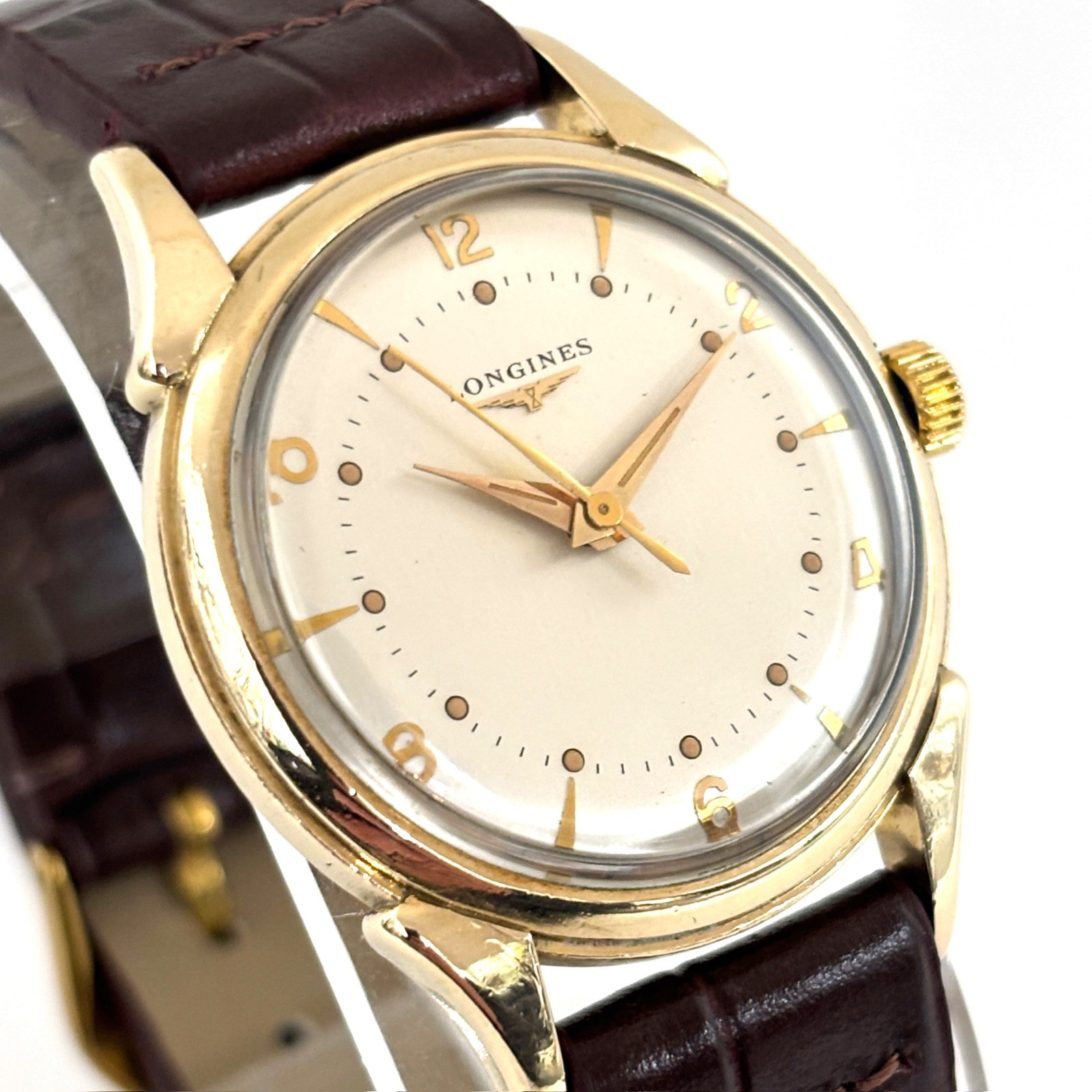 Vintage 1951 Longines Commander 34mm 10K GF Swiss Cal. 23ZS Manual Wind Running