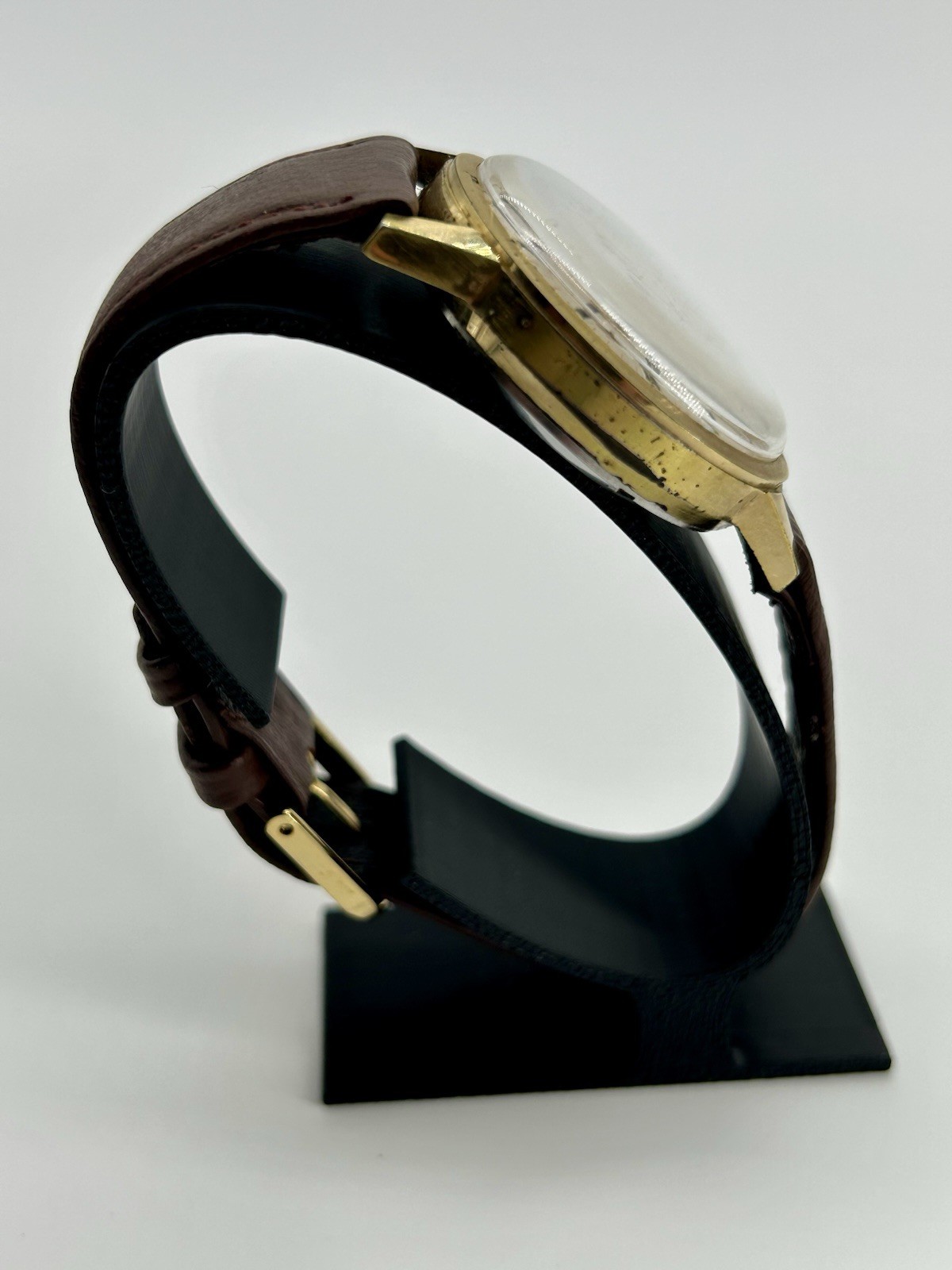 Vintage Buren Automatic 25 Jewel Date 34mm Swiss Gold Plated Original Dial Runs