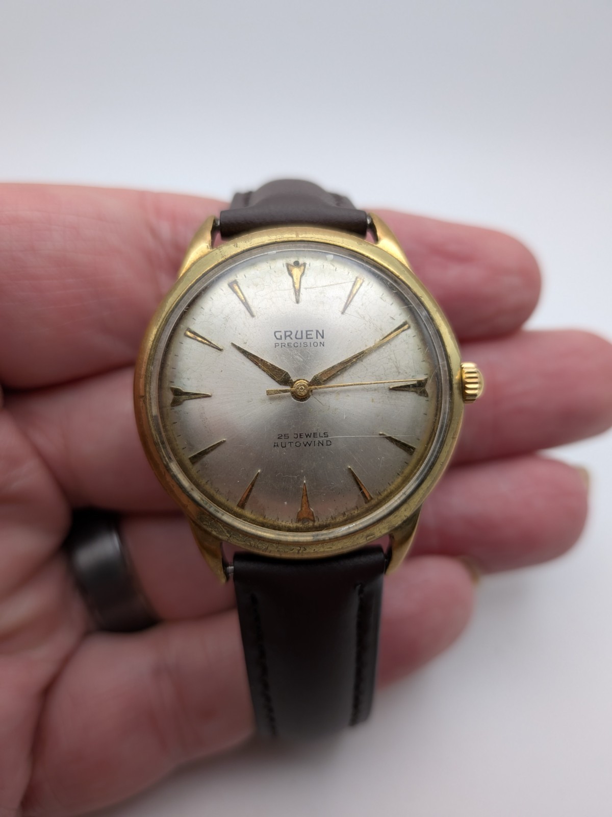 Vintage Gruen Auto Wind Wrist Watch. 25 Jewels. Fully Working. Good Condition