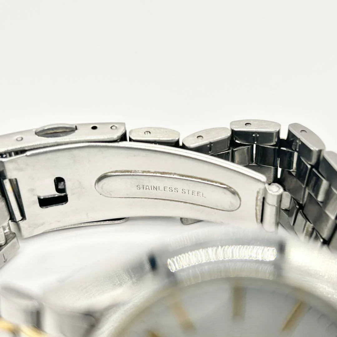 AMONTE Mens Quartz Stainless Steel Silver Wristwatch 37x40mm