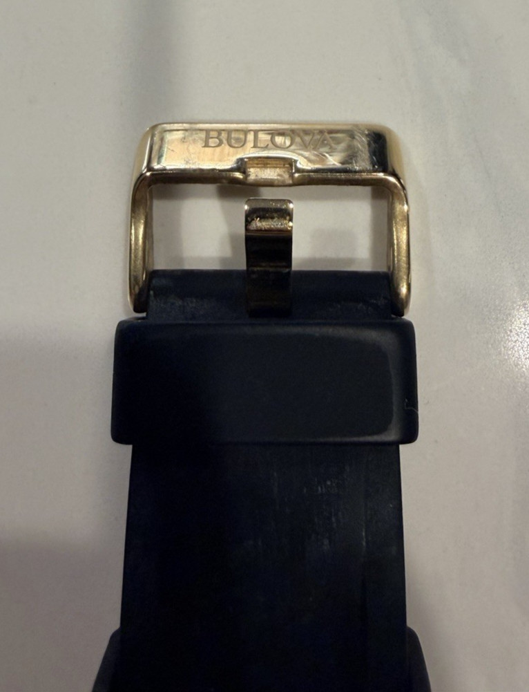 Bulova Marine Star Quartz Chronograph Date 100m Black/Gold Dial 44mm