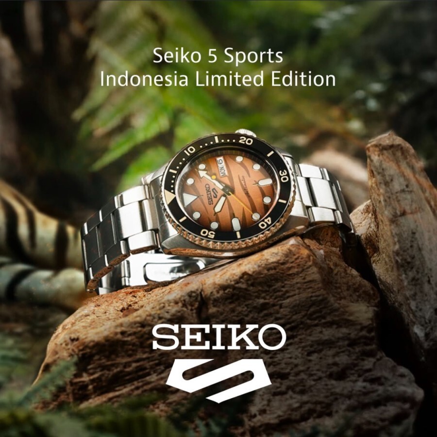 SEIKO 5 Sports SRPL45K1 Automatic Watch Indonesia LIMITED Edition Tiger Day Date