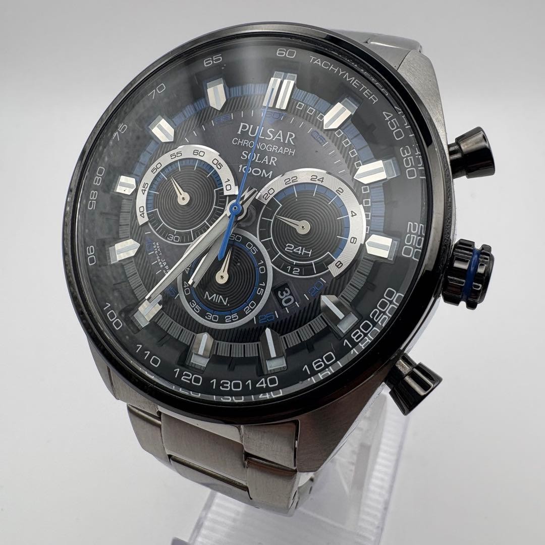 Pulsar VS75-X002 Solar Chronograph Wrist 18cm Mens Watch