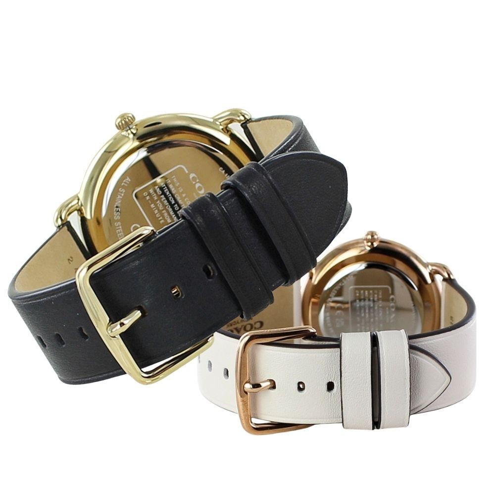 Coach Watch Hand Pair Watch Leather Belt Black Ivory 14602648 / 14504380