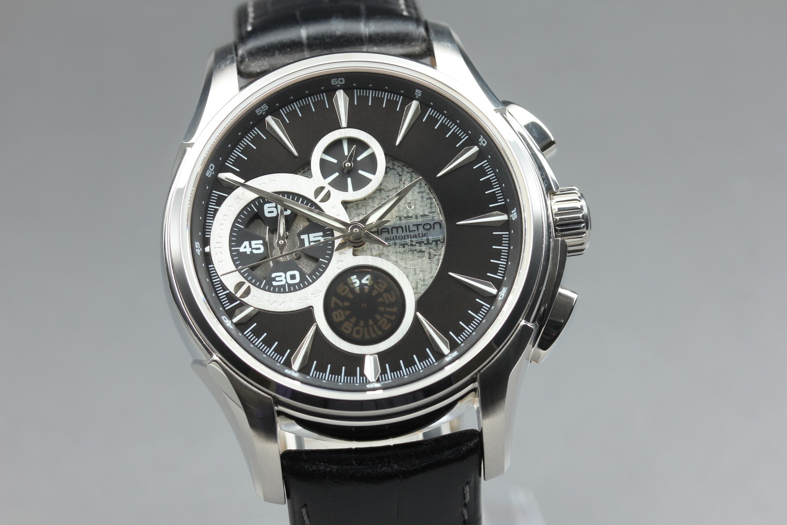 HAMILTON Jazzmaster Open Secret Chronograph AT H327560 Men’s Watch [ Band Wear ]