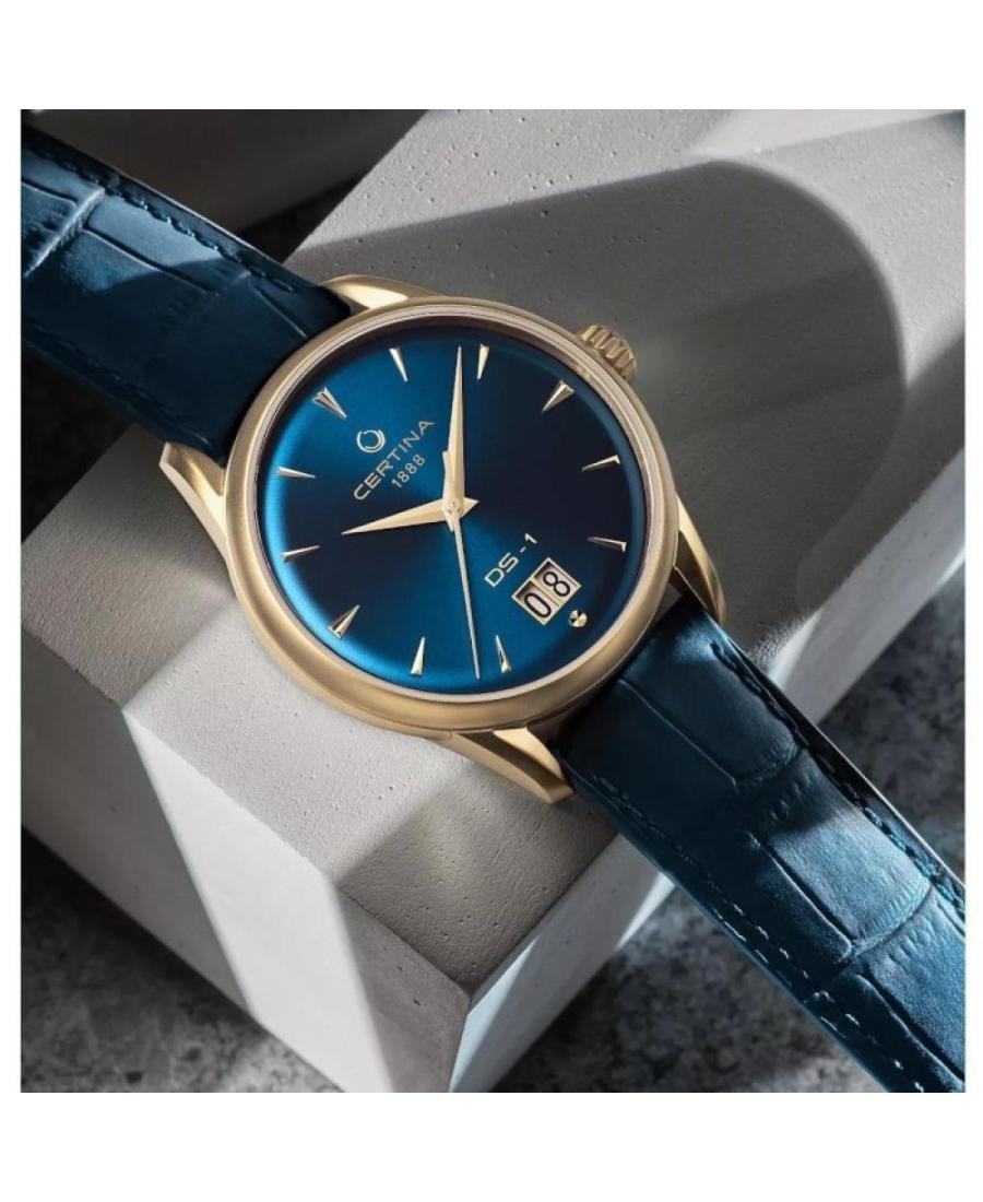 CERTINA Men Analog Automatic Casual Watch Classic Dress Blue Dial Waterproof Rou