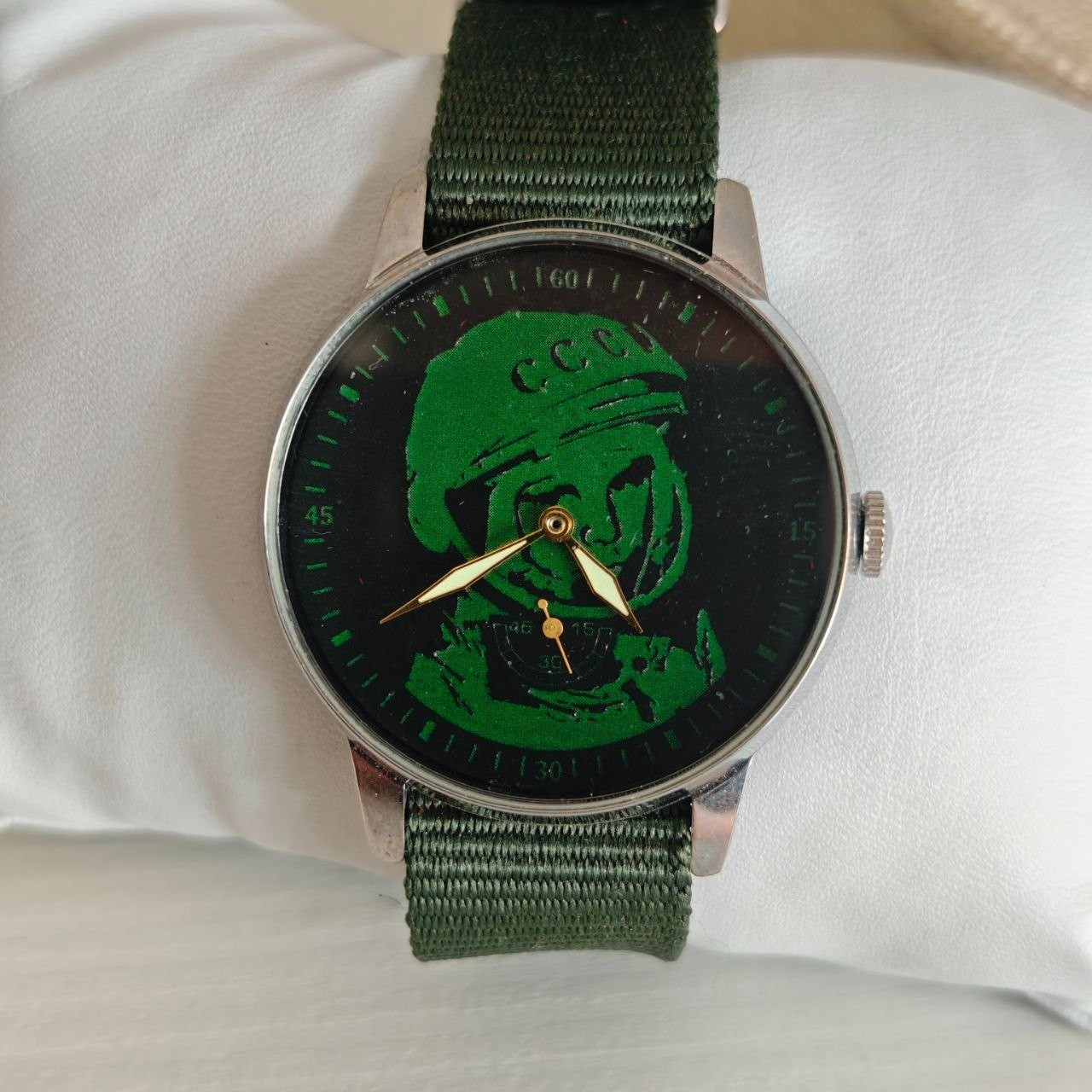 Wristwatch Soviet Pobeda “Yuri Gagarin First Man in Space”