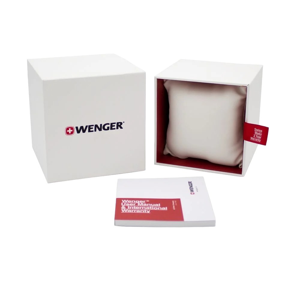 WENGER Swiss Army 01.1743.123 Urban Classic White Dial Chronograph Watch 42mm