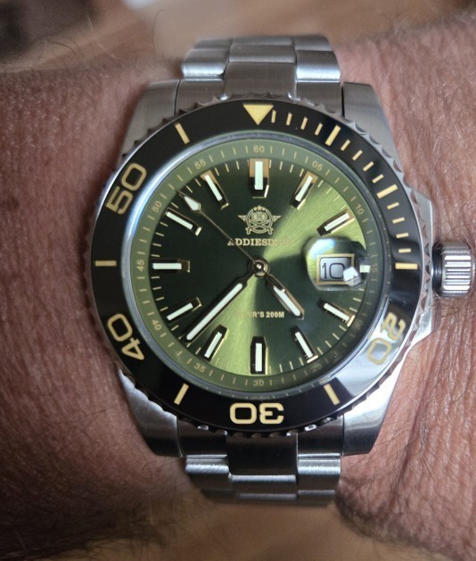 ADDIESDIVE 200M Dive Watch Japanese Quartz 41MM Ceramic Bezel Stainless Steel