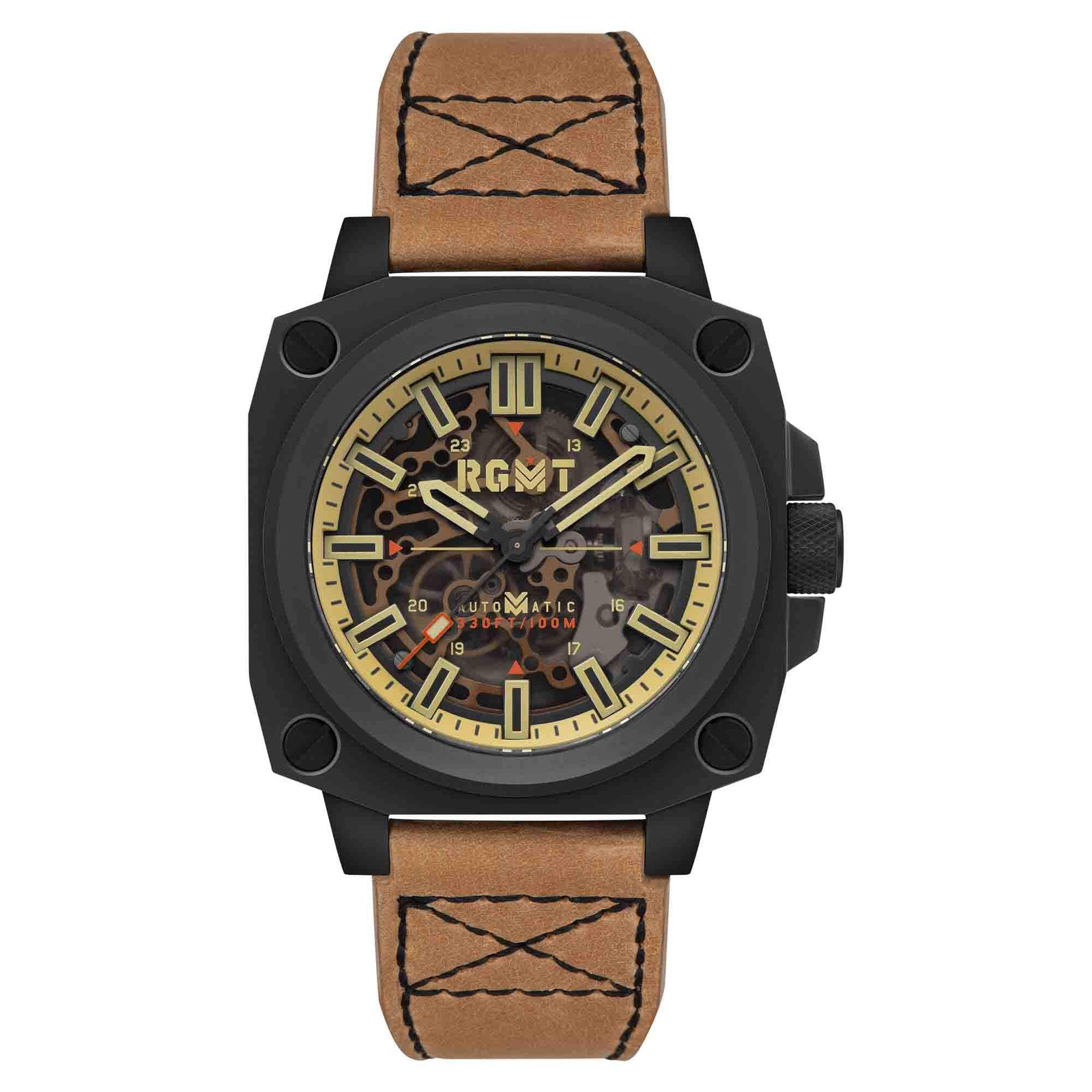RGMT Altimeter Skeleton Automatic Black Camo Men’s Watch – Brand New