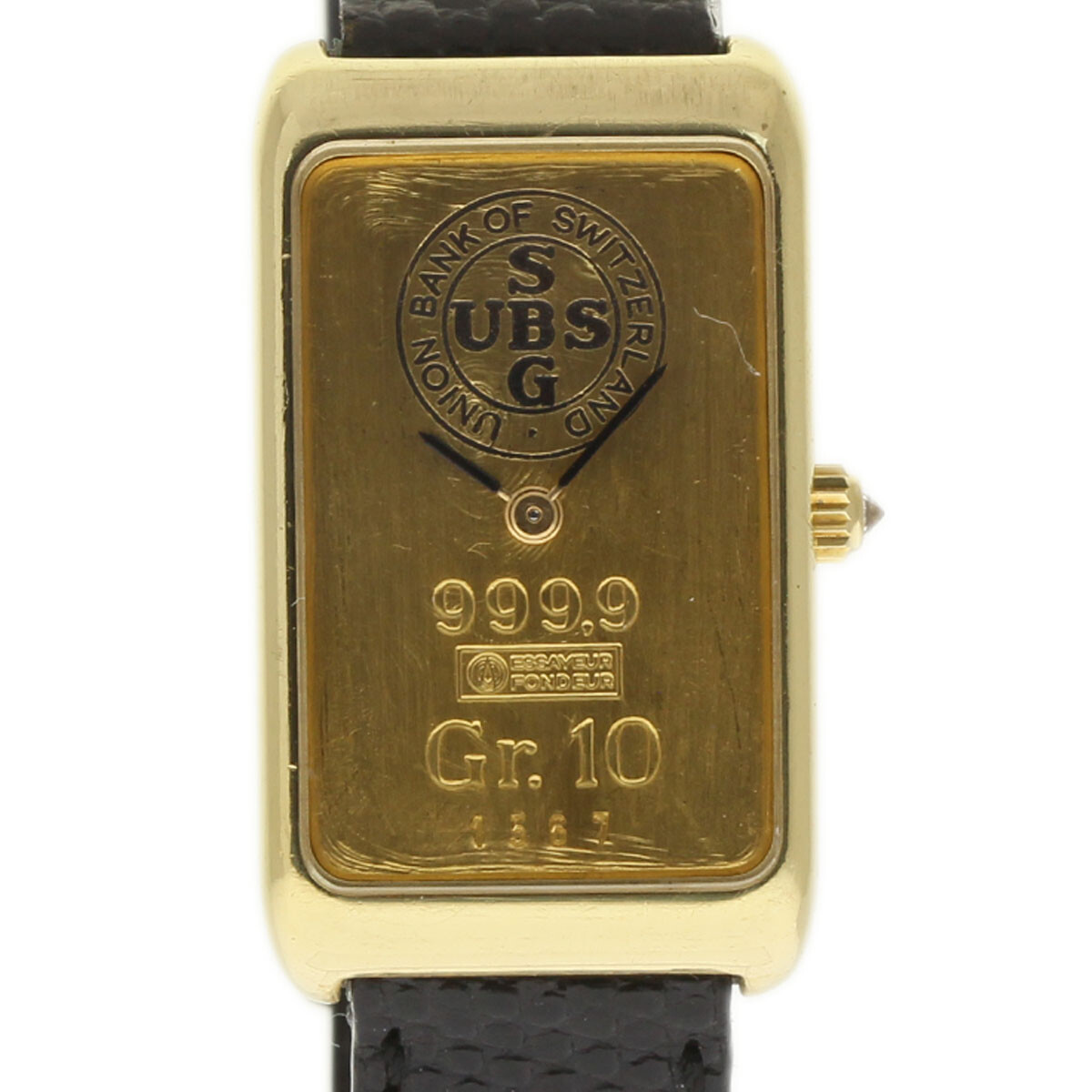 Corum 999.9 Pure Gold 10g Ingot Bar Wrist Watch Crocodile 2Year Warranty #I1755