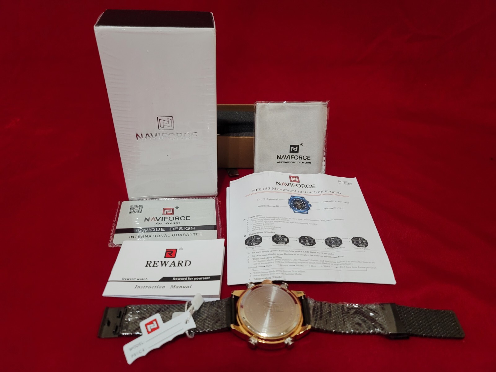 NAVIFORCE Digital/ Watch Men’s Watches Stainless Steel NF-9153M