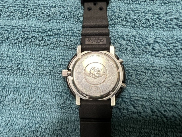 Seiko H558-5009 Arnie Ana-Digi Men’s Hybrid Black Dive Watch RARE!!! VINTAGE!!!